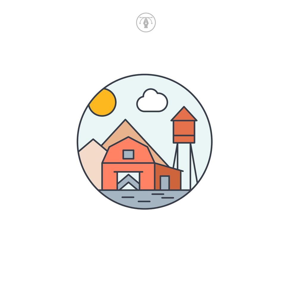 Prairie icon symbol illustration isolated on white background vector