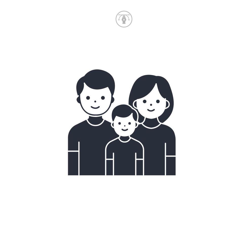 Family icon symbol illustration isolated on white background vector