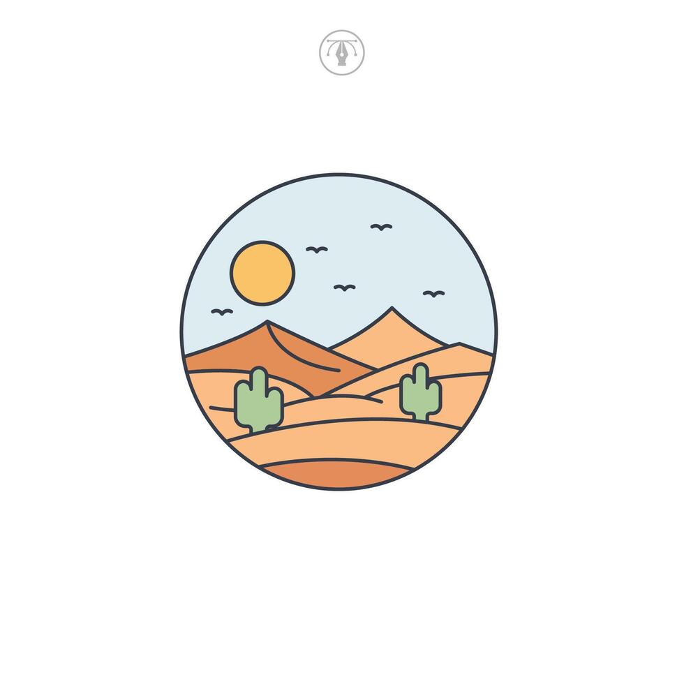 Desert icon symbol illustration isolated on white background vector