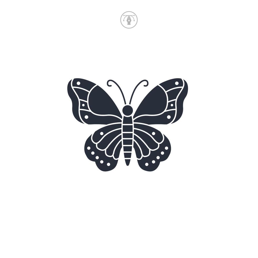 Butterfly icon symbol illustration isolated on white background vector
