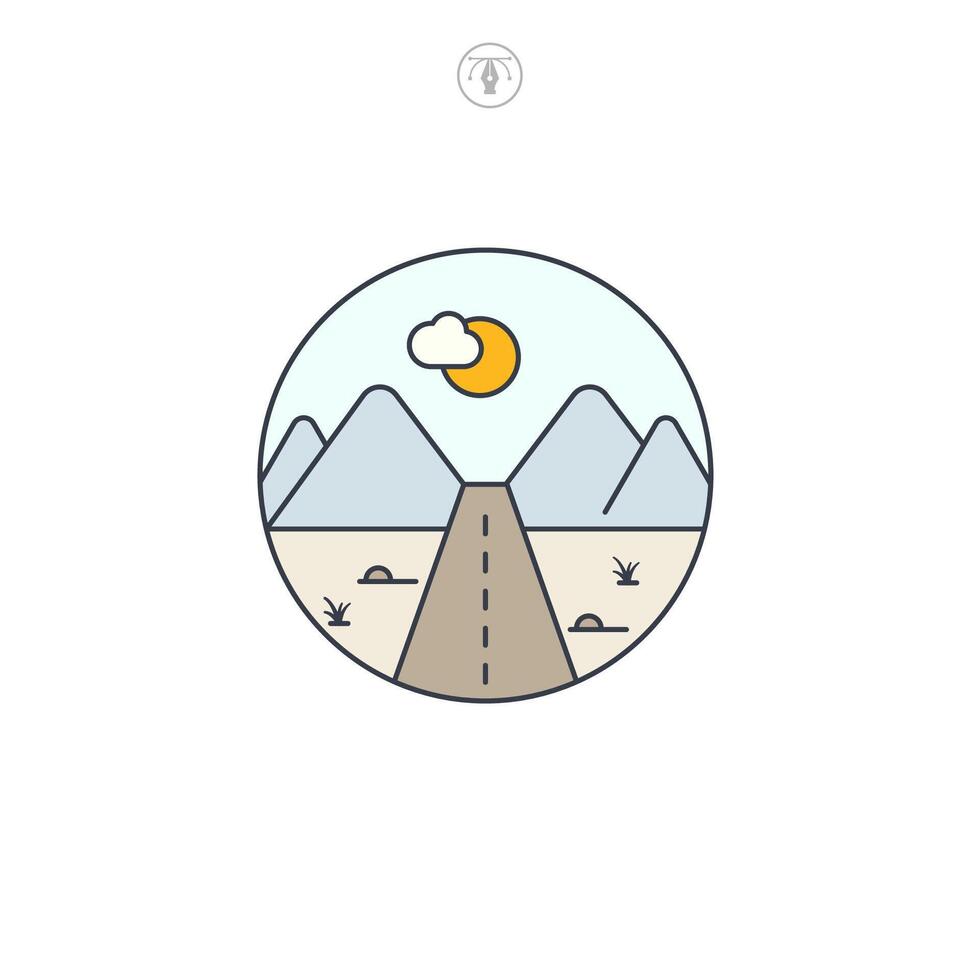 Pathway icon symbol illustration isolated on white background vector