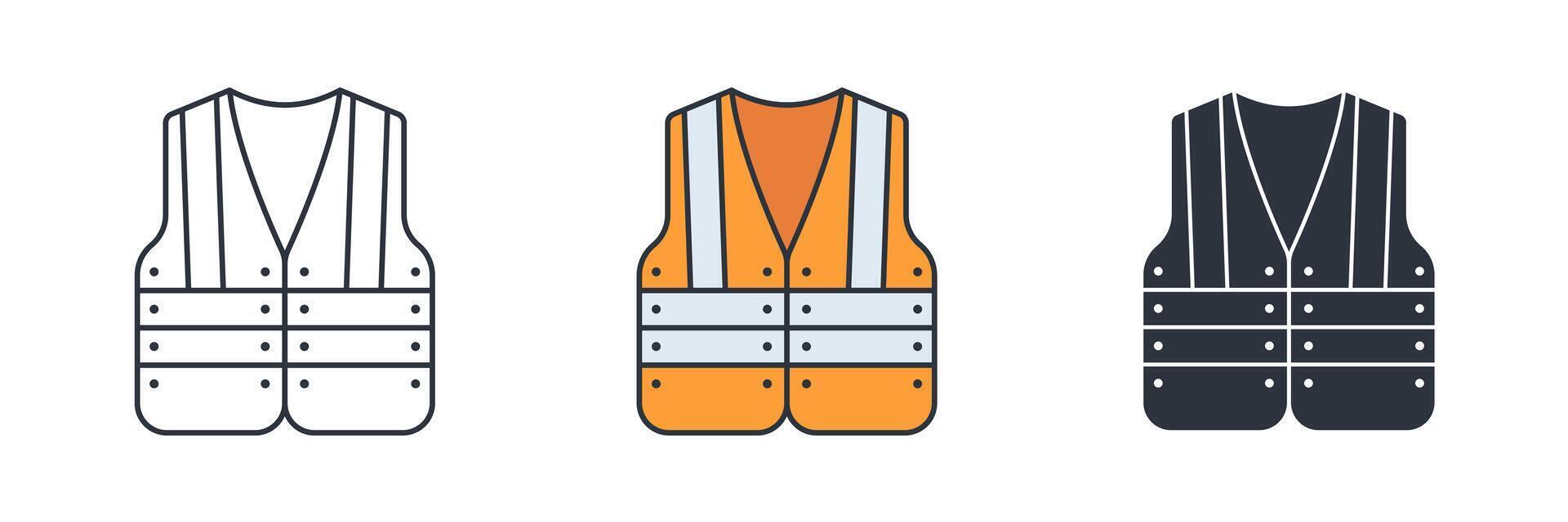 Safety Vest icon symbol illustration isolated on white background vector