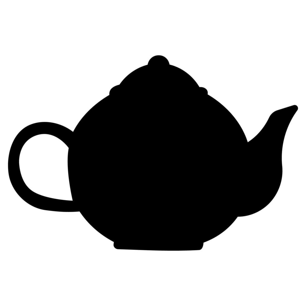 black Chinese teapot for traditional tea drinking vector