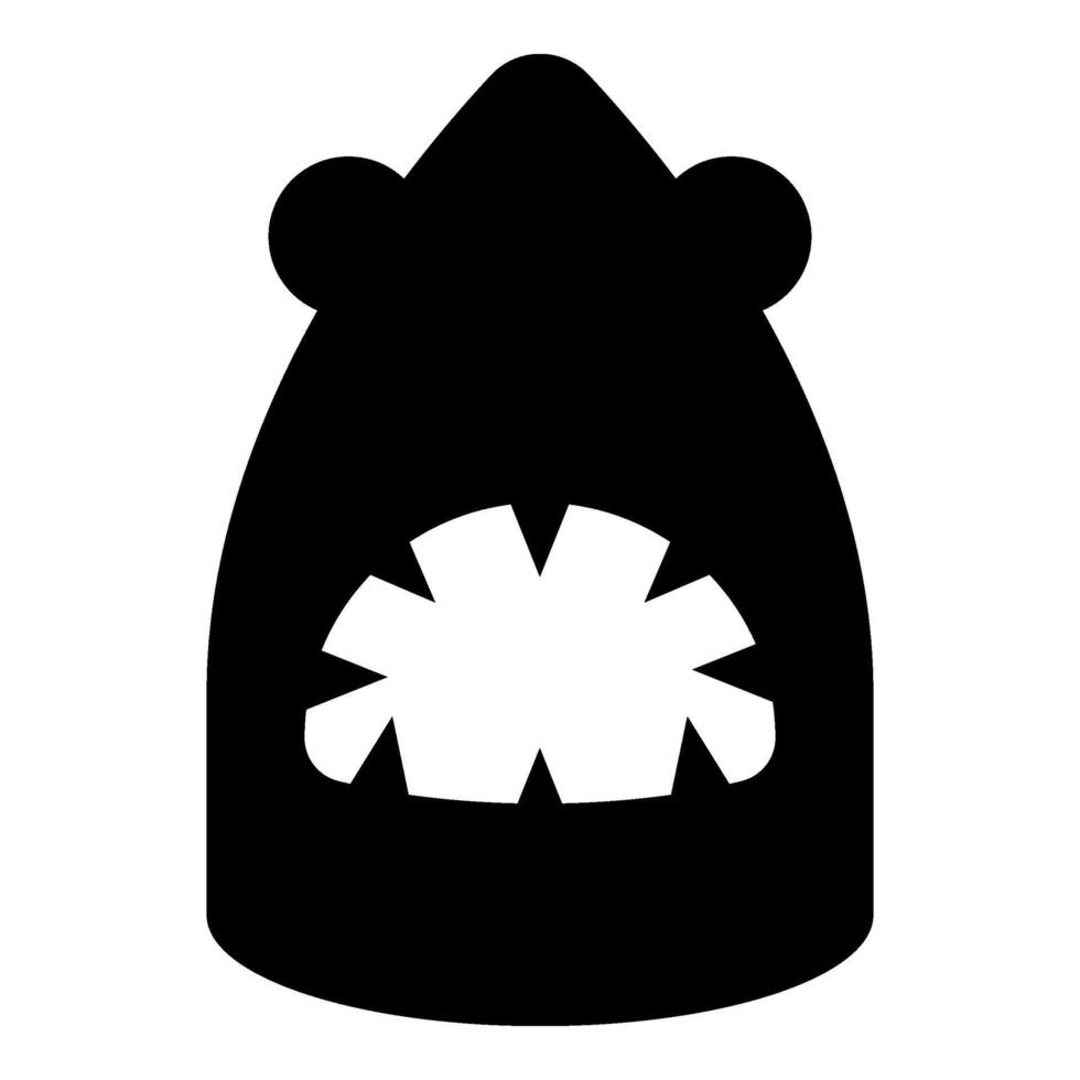 Shark head icon black color illustration image flat style vector