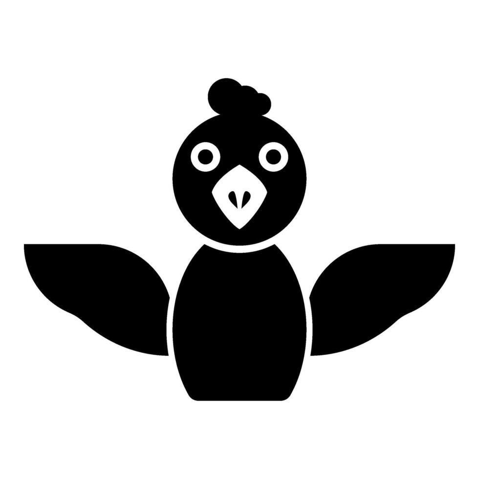 Cockerel chick bird young poultry concept icon black color illustration image flat style vector