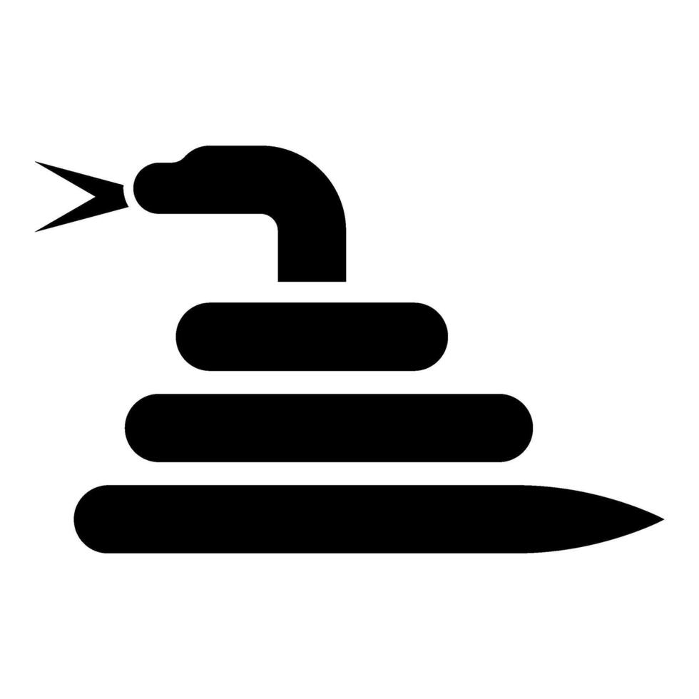 Twisted snake icon black color illustration image flat style vector