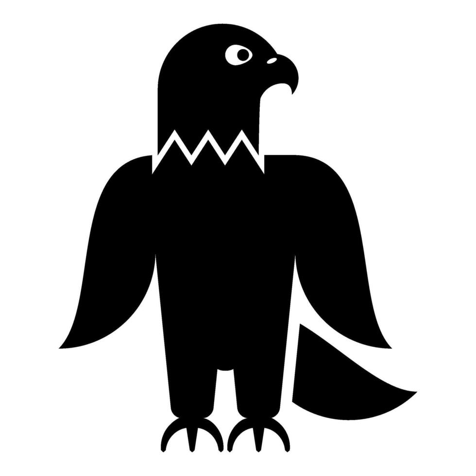 Eagle bald american bird silhouette icon black color illustration image flat style vector
