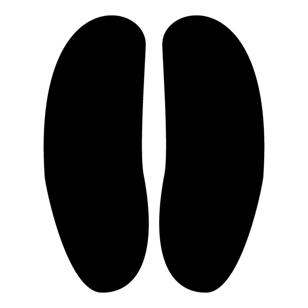 Hoof print cow bull icon black color illustration image flat style vector
