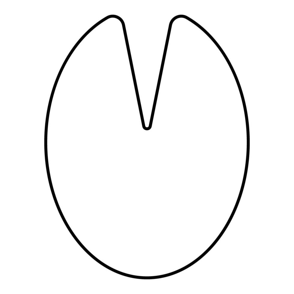 Hoof print of horse mare contour outline line icon black color illustration image thin flat style vector