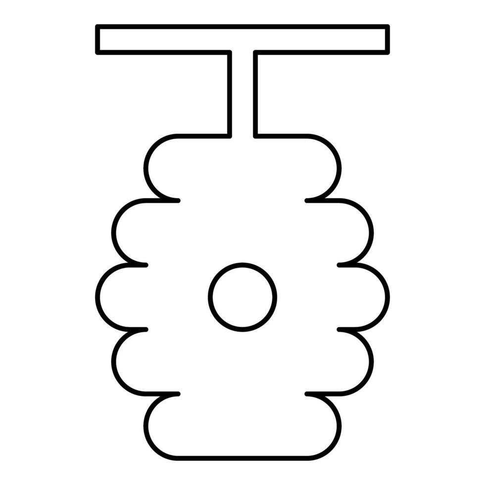 Beehive bee hive apiculture concept contour outline line icon black color illustration image thin flat style vector