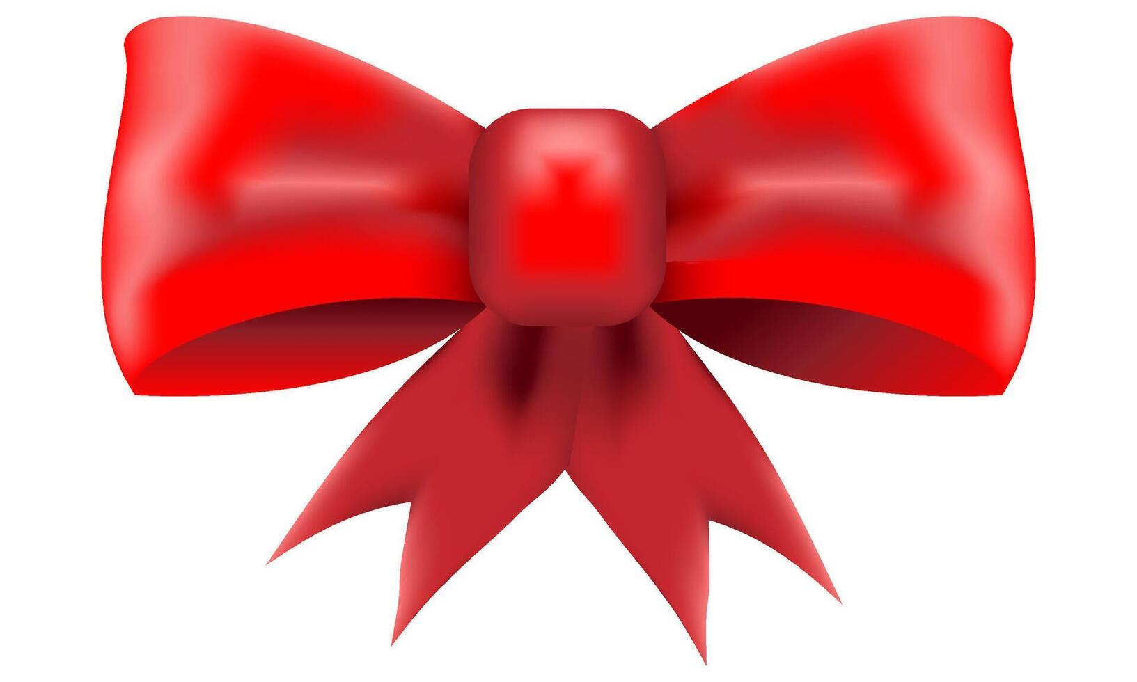 Realistic looking red bow illustration, Birthday, Christmas or celebration element vector