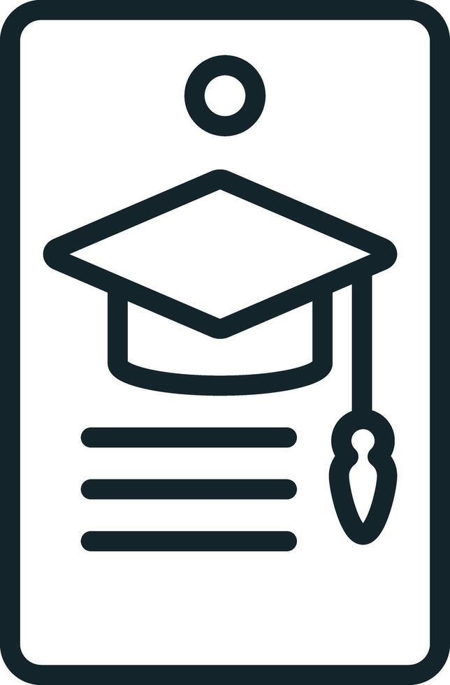 Online education graduation certificate icon representing e-learning vector