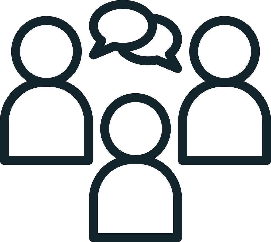 Group of people having a conversation exchanging ideas and opinions vector