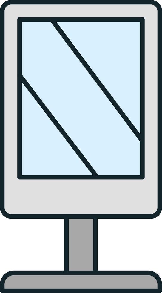 Smart city interactive digital signage displaying information vector