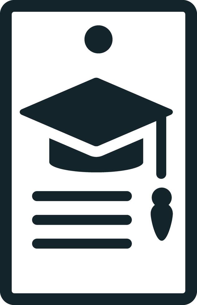 Online education icon showing graduation hat and diploma representing e-learning vector