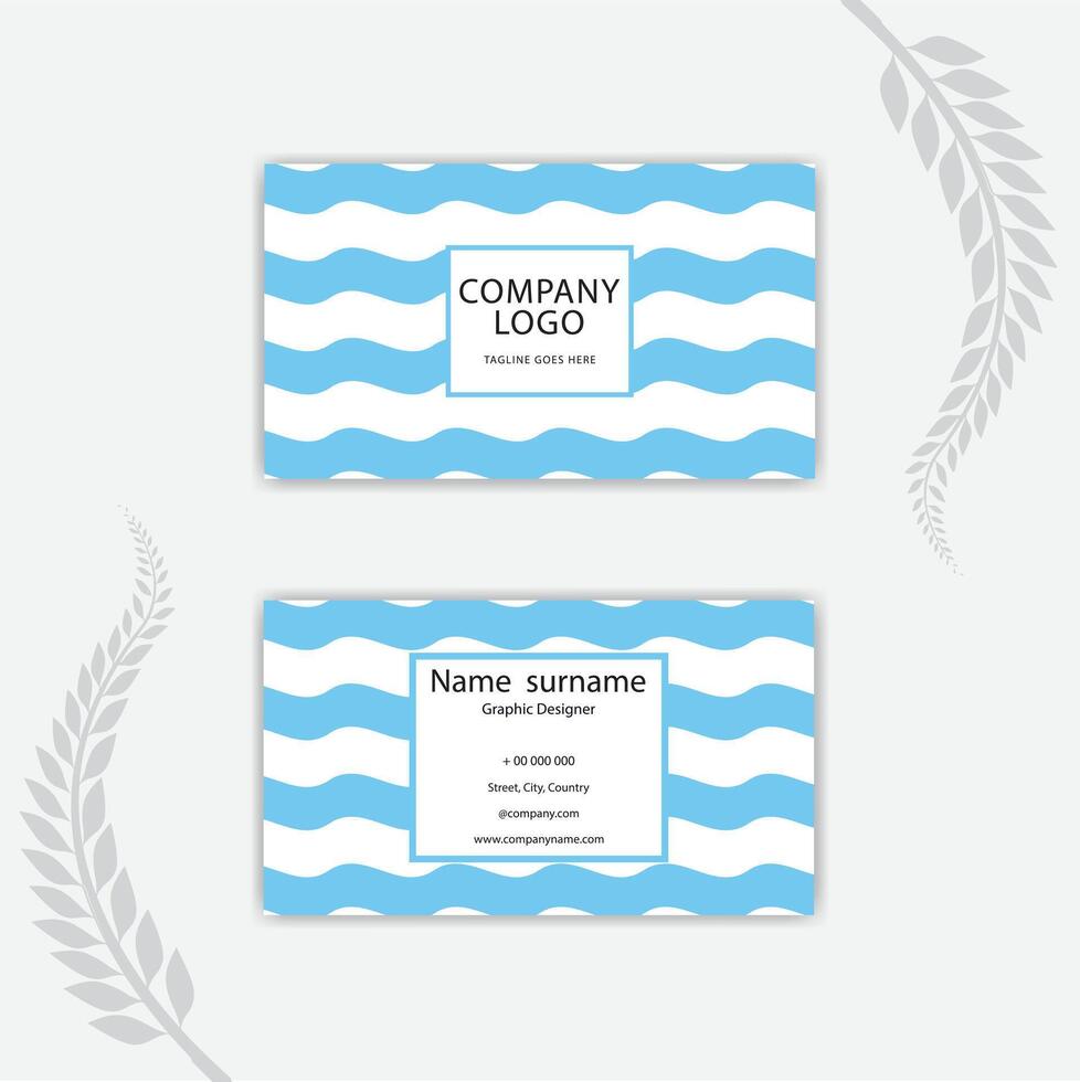 Print Corporate Business Card Template. vector