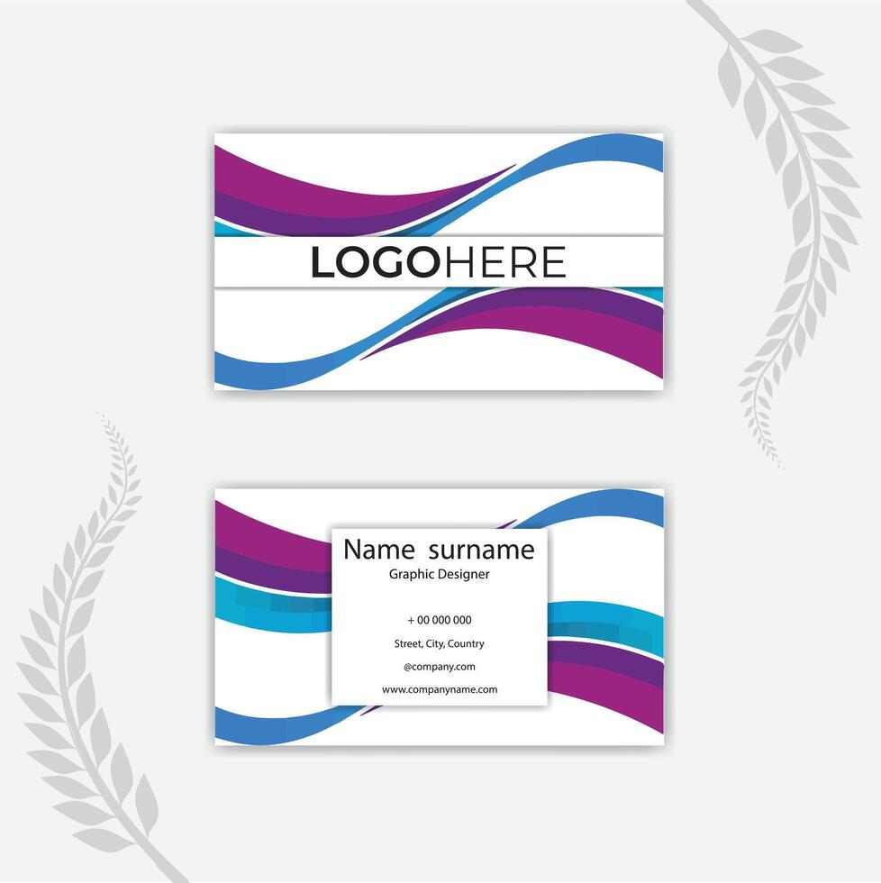 Print a creative business card design template. vector