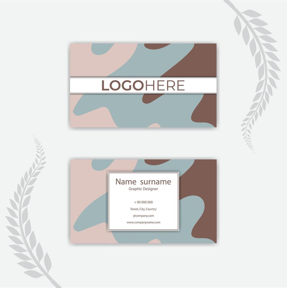 Print a Modern abstract business card design template. vector