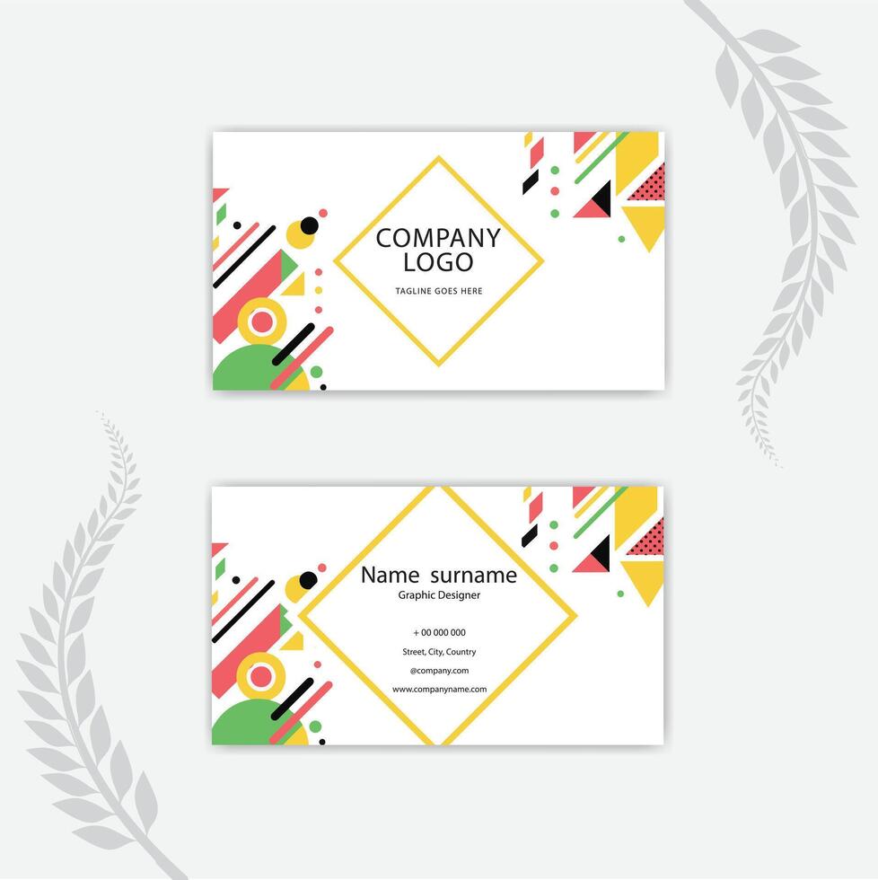 Print a abstract business card template. vector