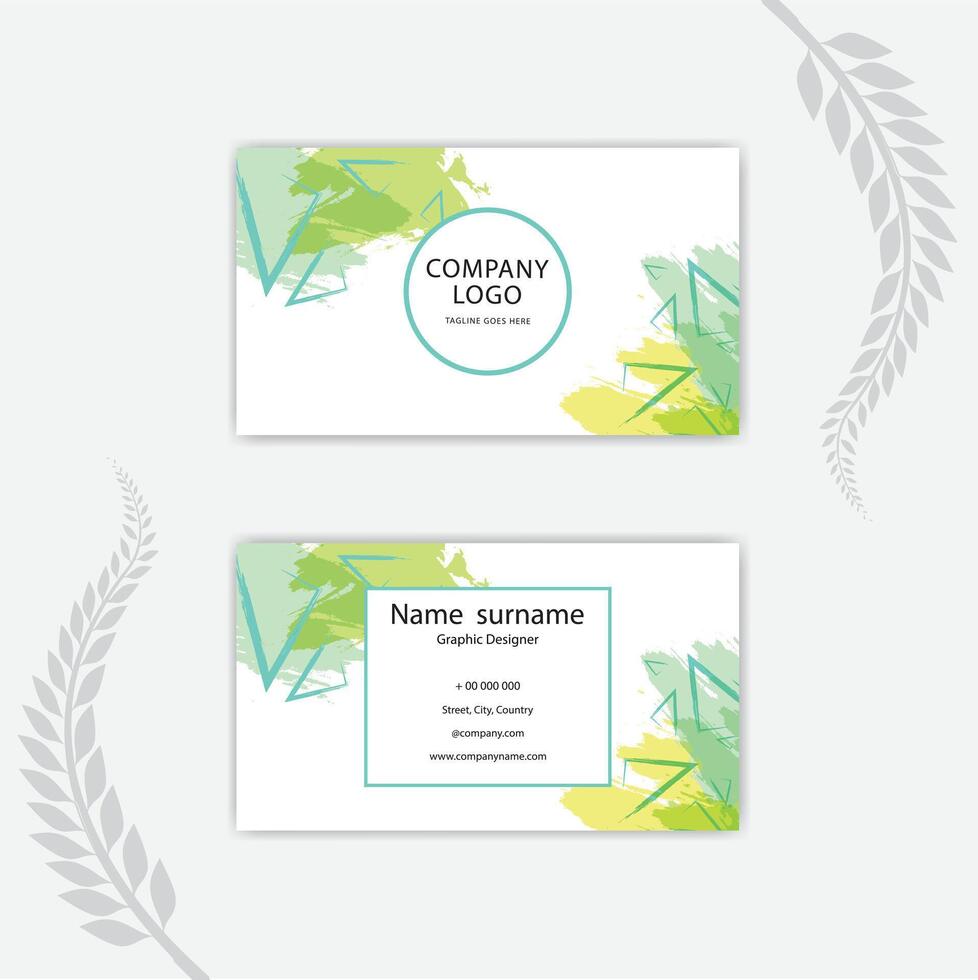 Print Business contact card template. vector