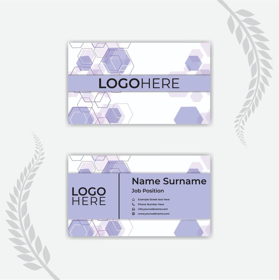 Print a business card template. vector