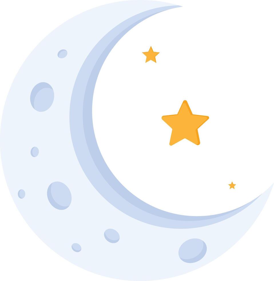 Crescent Moon and Stars vector