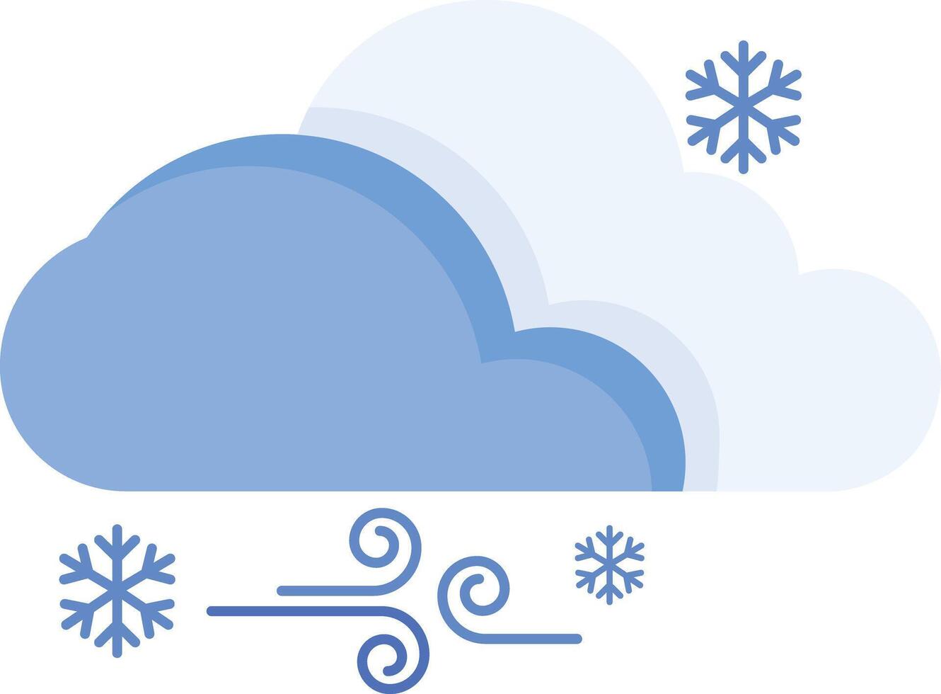 Snowy and Windy Weather vector