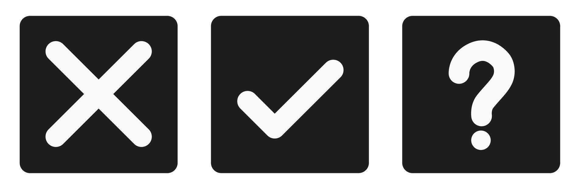 Cancellation and consent on a dark background. vector