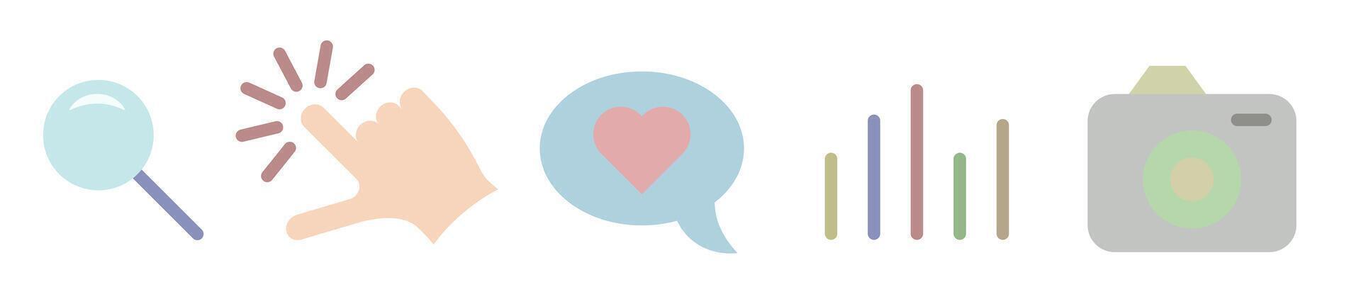 User interface. Color icons. Interface icons, for commercial purposes. vector