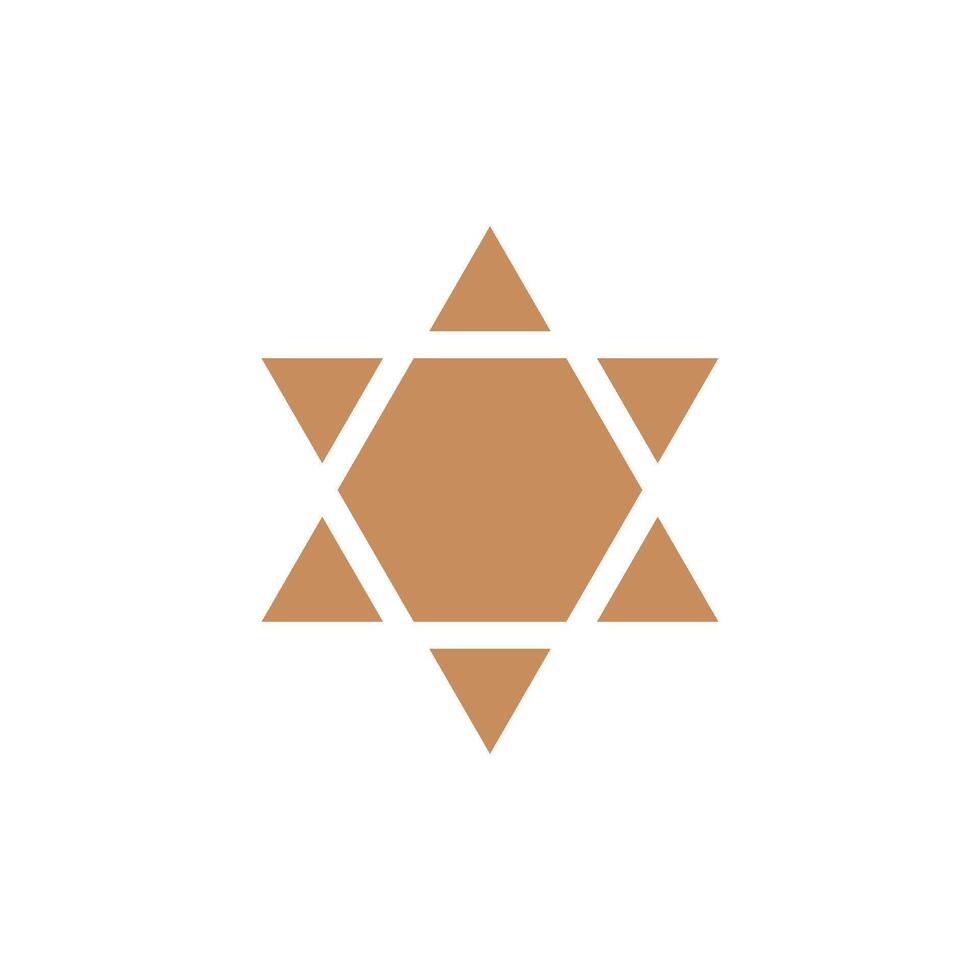 star of david icon in trendy flat design vector