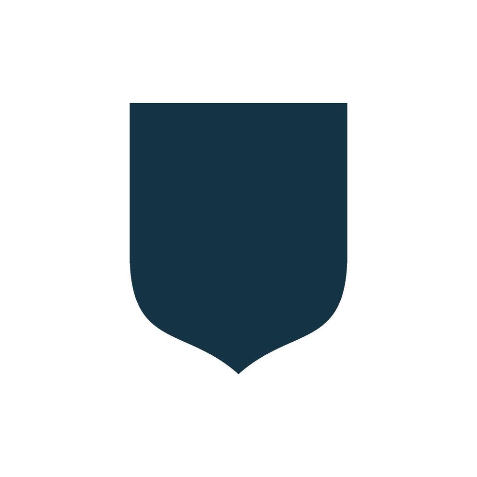 Simple Blank Shield Shape Icon Template vector
