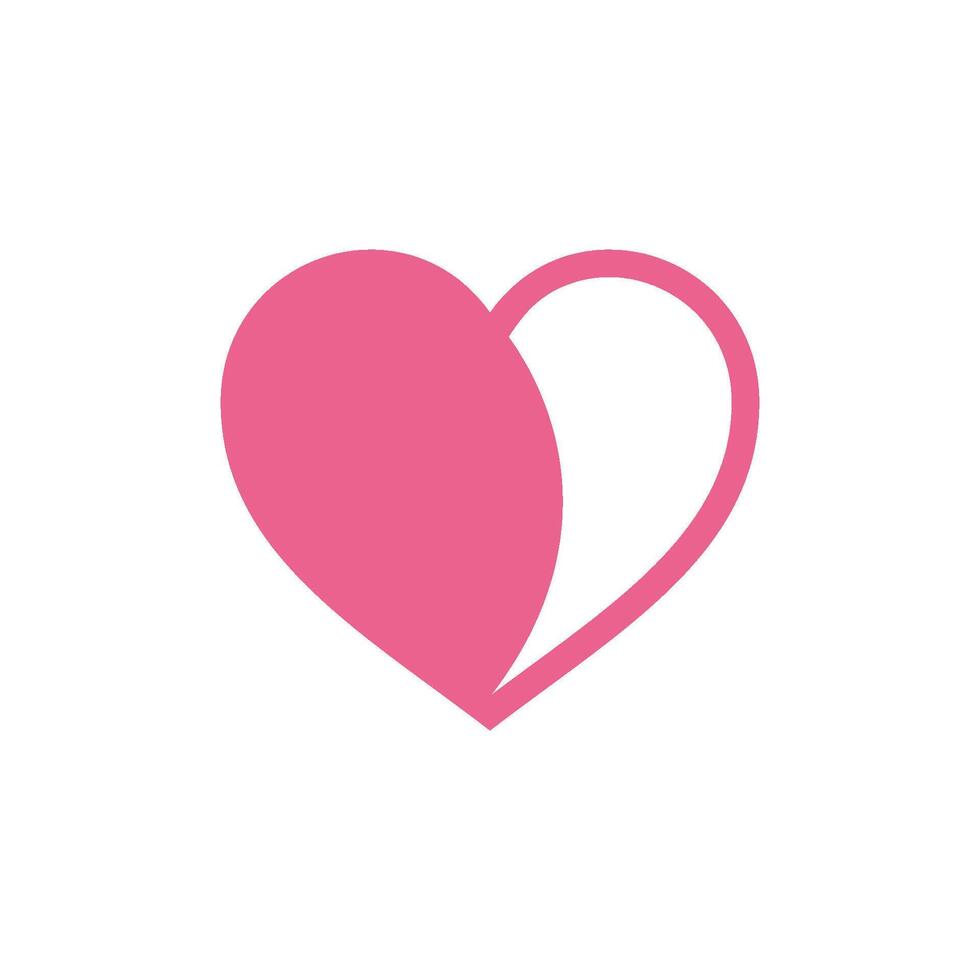 Decoration Heart Shape Love Icon Template vector