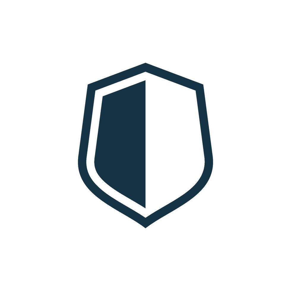 Defense Shield Shape Icon Template vector