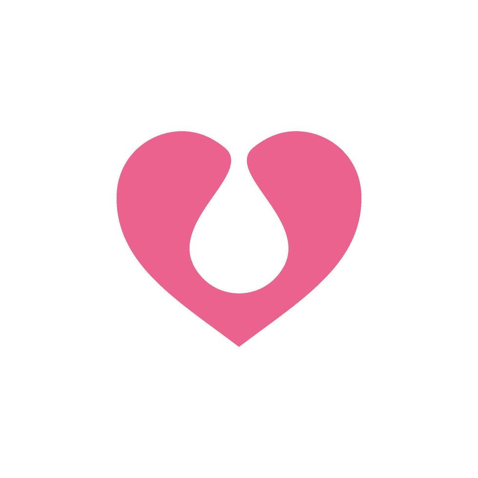 Drop Heart Shape Love Icon Template vector