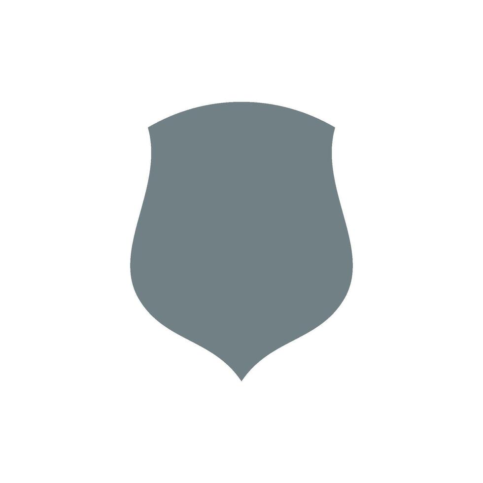 Simple Blank Shield Shape Icon Template vector