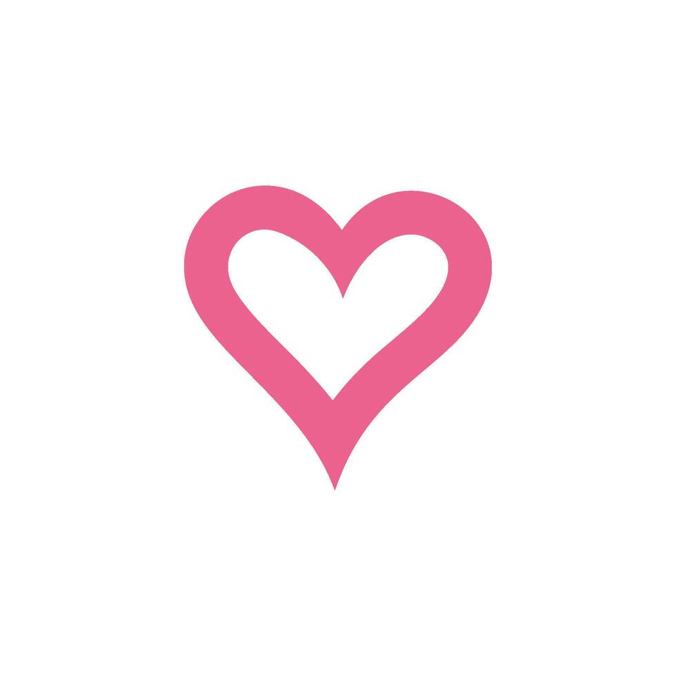 Decorative Heart Shape Love Icon Template vector