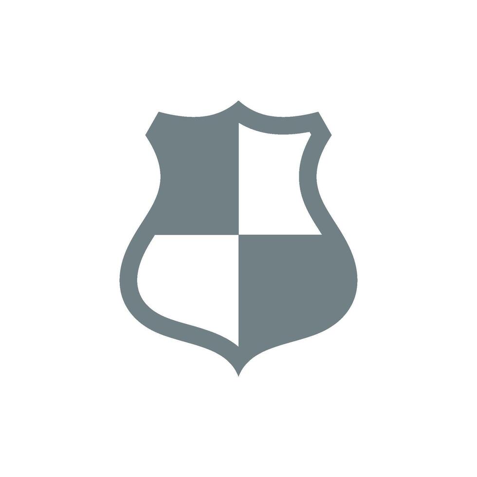 Crest Shield Shape Icon Template vector