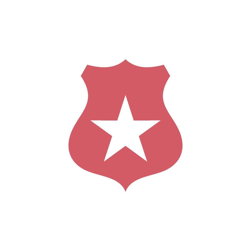 Police Department Star Shield Icon Template vector