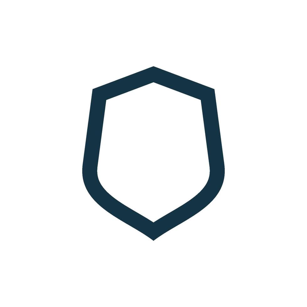Outline Shield Shape Logo Template vector