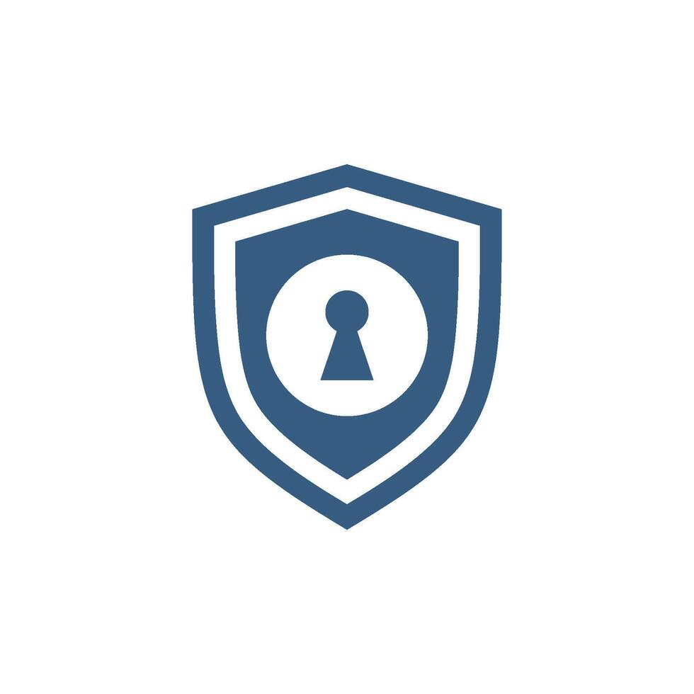 Keyhole Padlock Shield Secure Icon Template vector