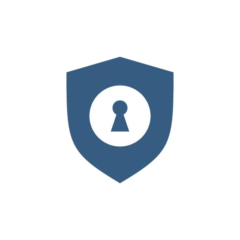 Keyhole Padlock Shield Template vector
