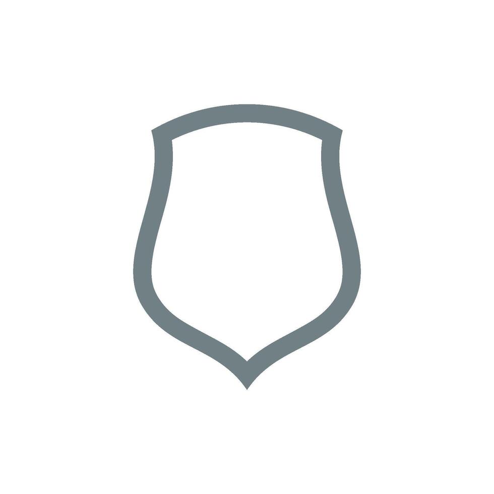 Outline Shield Icon Logo Template vector