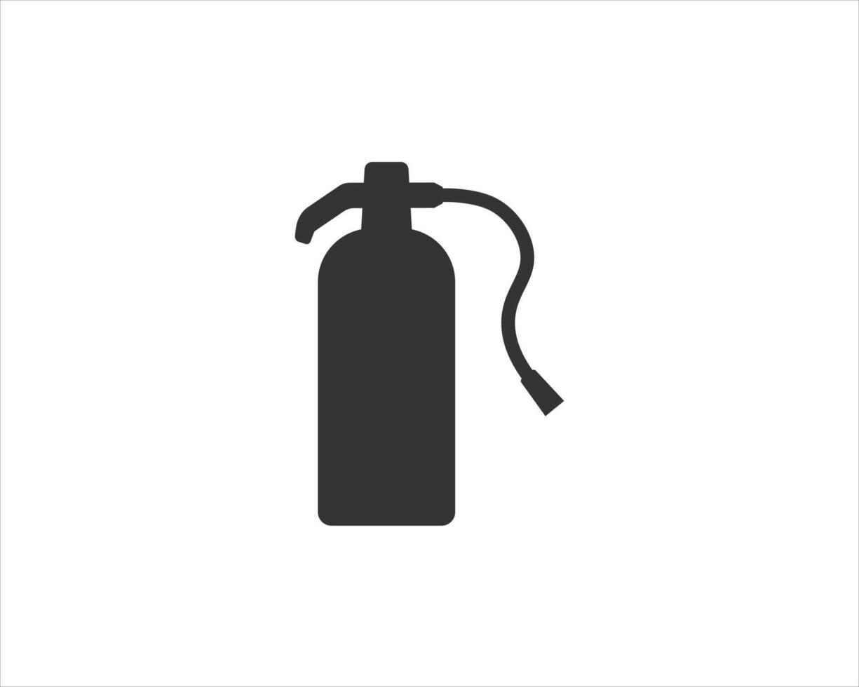 Fire extinguisher emergency icon sign symbol. black silhouette vector
