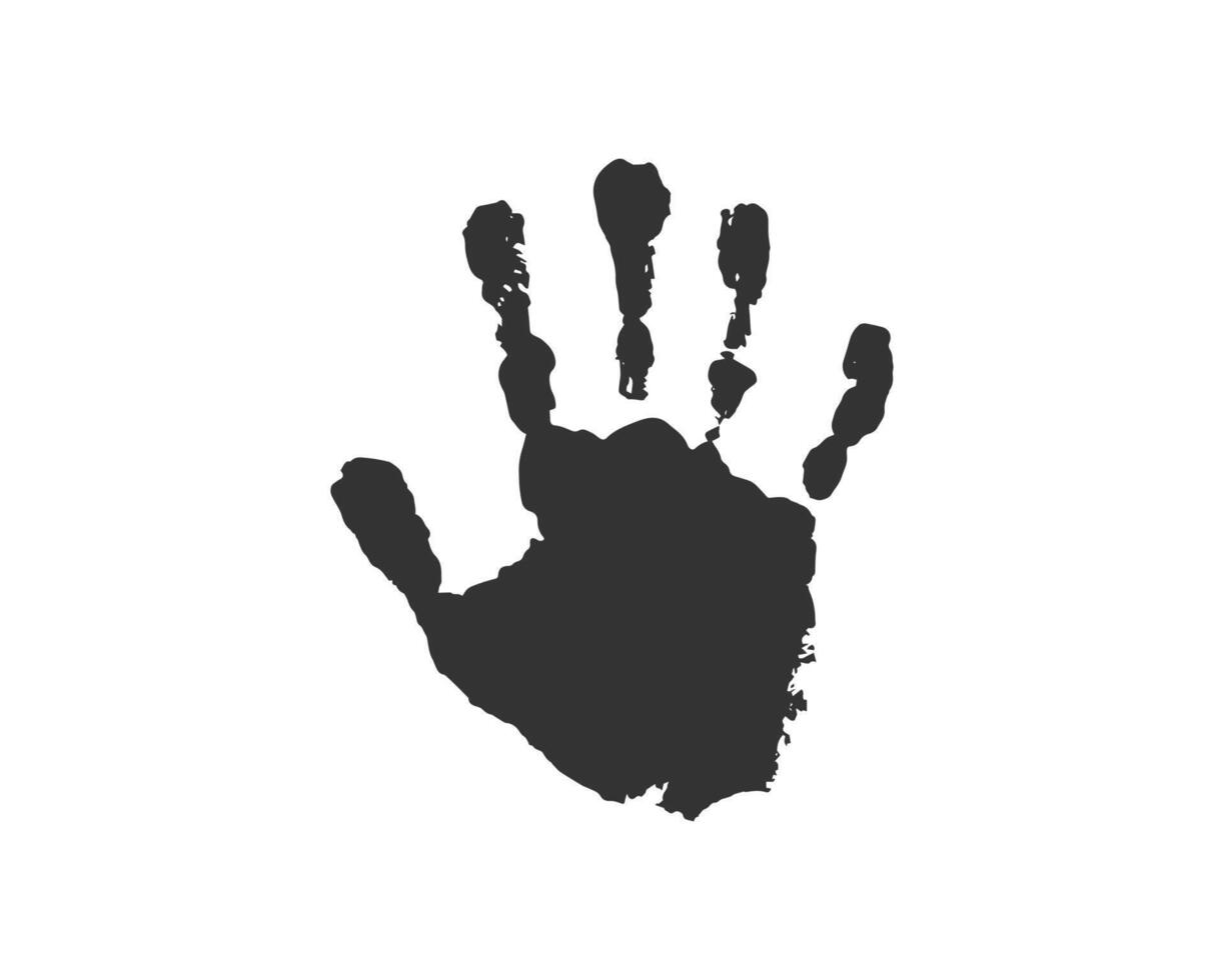 People finger logo sign shape. Human hand print icon symbol. vector
