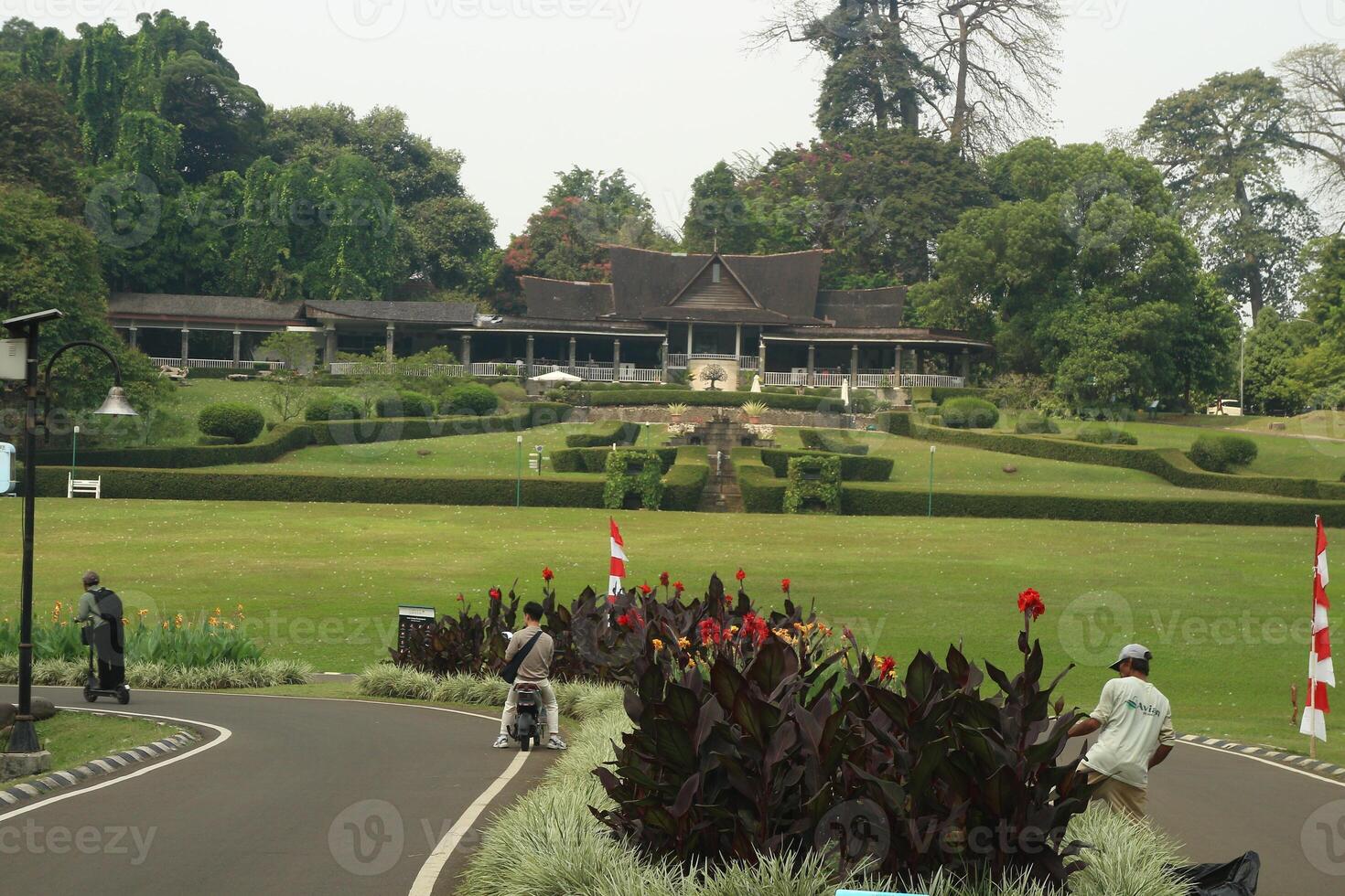 View of authentic restaurant on bogor botanical garden photo