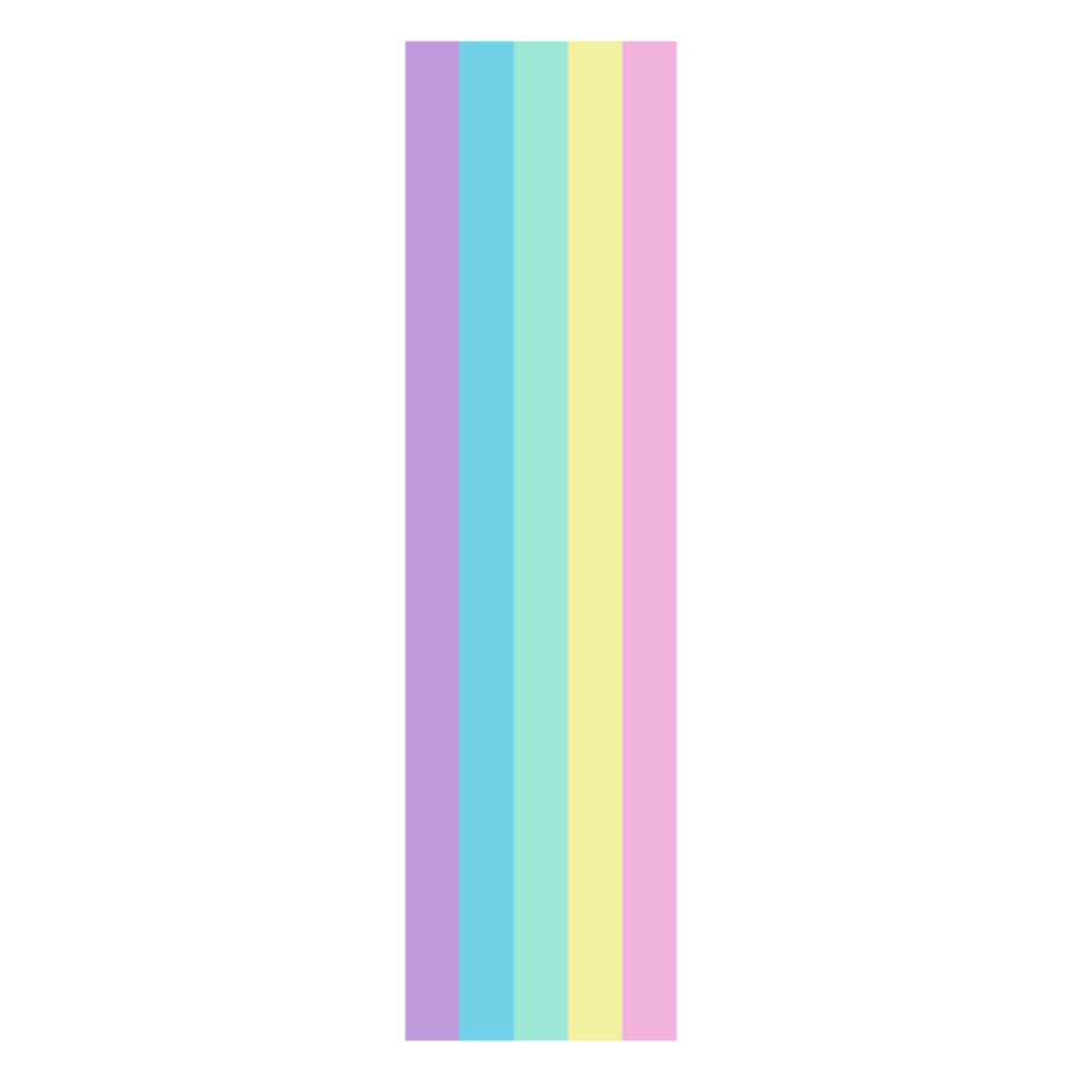 flat vertically rainbow png