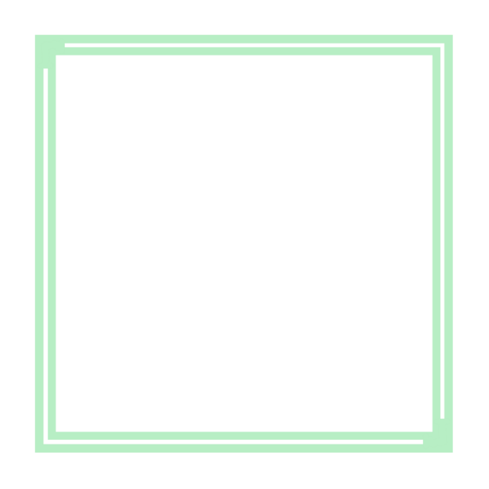 Light Green Square Frame on a Transparent Background png