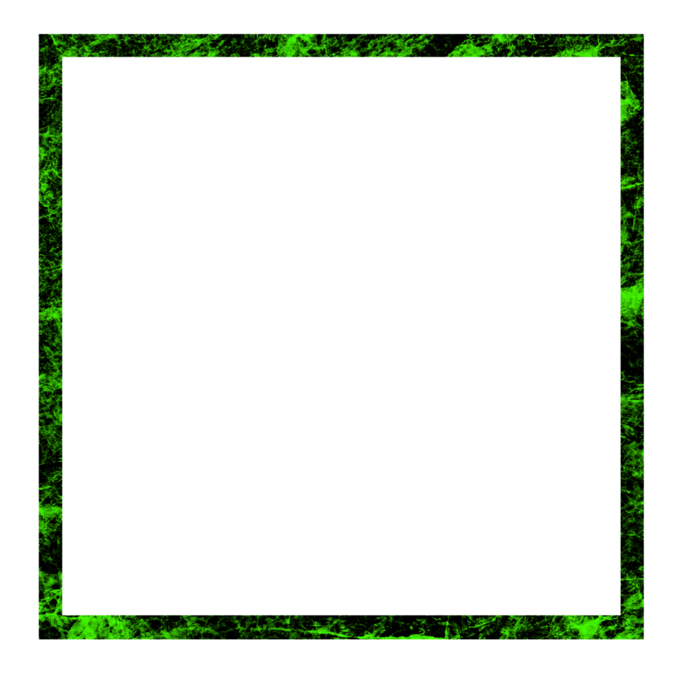 Black square frame with a light green pattern on a transparent background png