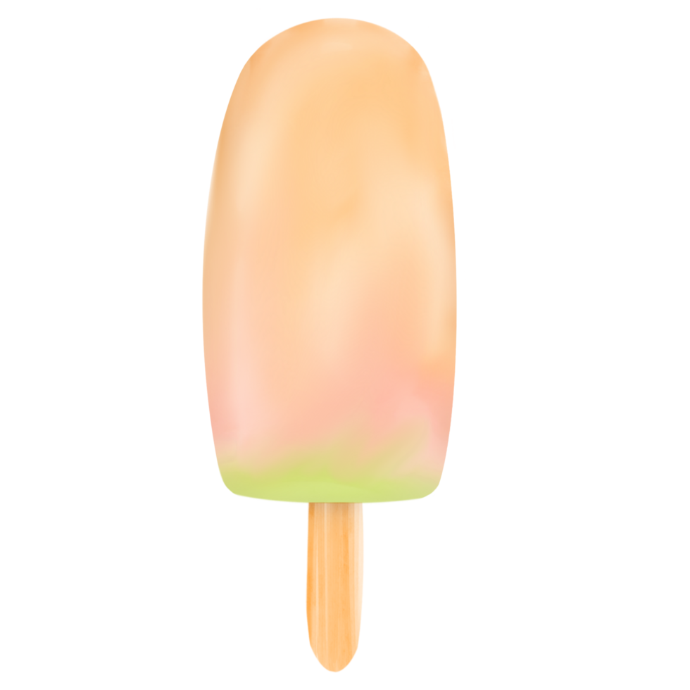 Orange ice cream on a transparent background png