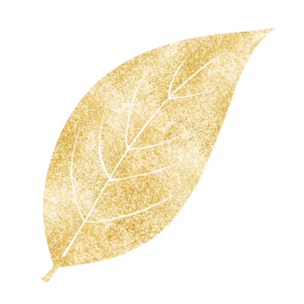 Gold leaf on a transparent background png